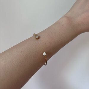 NEW Diamonique Open Bracelet with Diamond Accents